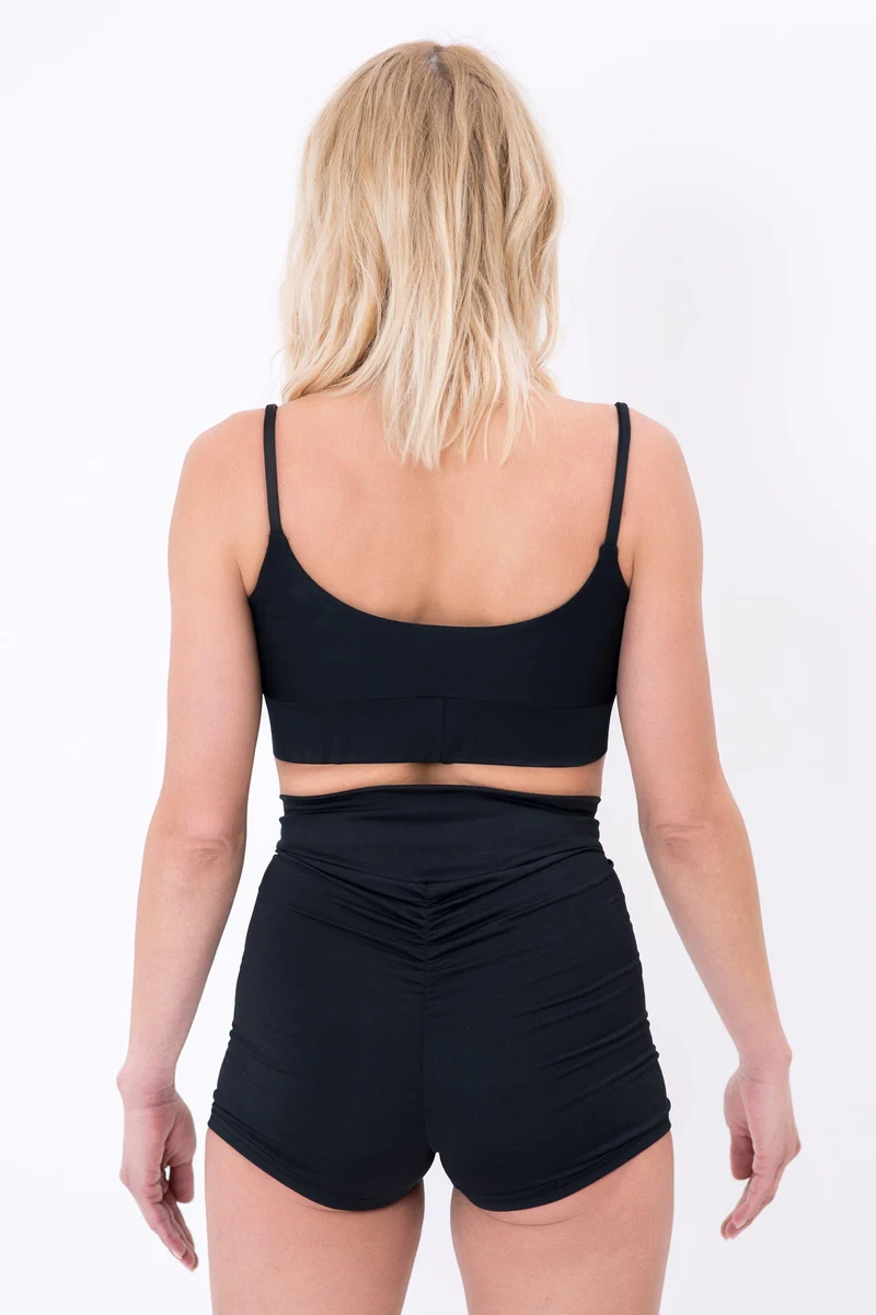 Pole Addict Kopia Basic High Waisted Shorts - Black - Image 4