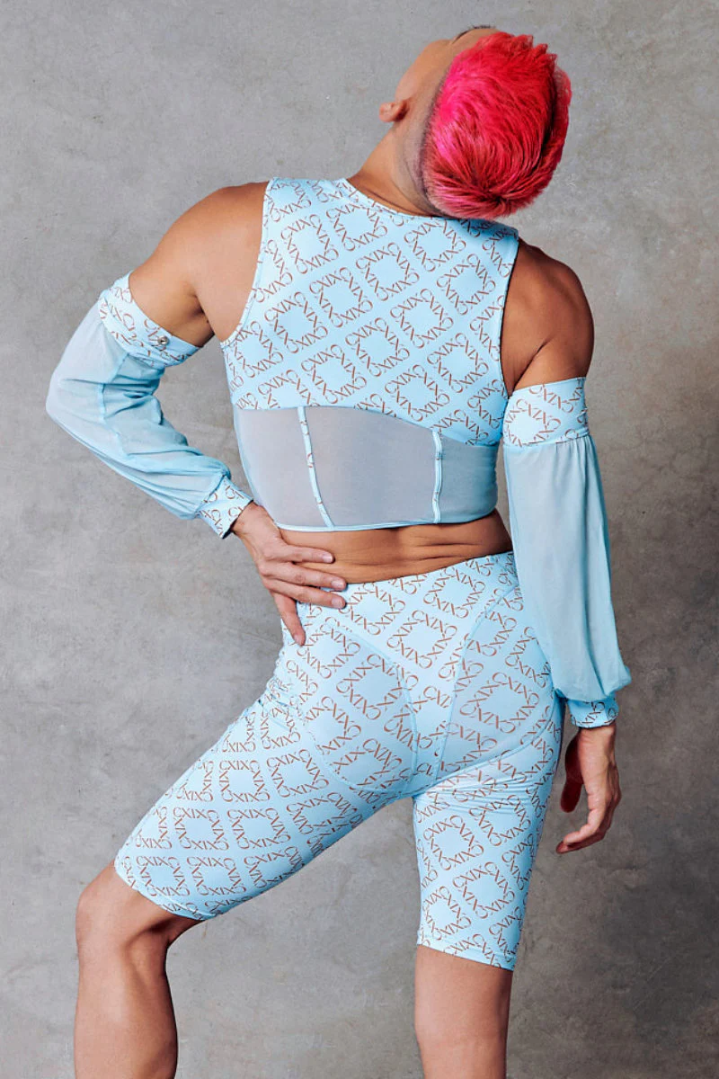 CXIX 119 Biker Shorts - Blue Print - Image 2