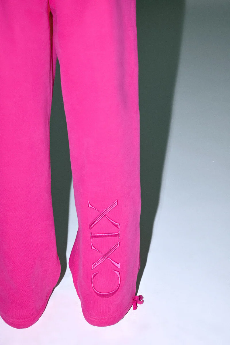CXIX Anime Pole Dancer Wide Leg Sweatpants – Pink Rhinestone - Image 2