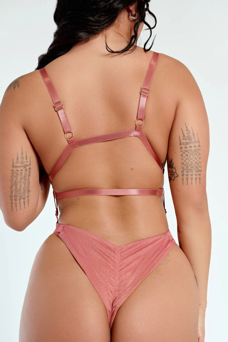 CXIX Aphrodite Sparkle Bodysuit - Melody Coral - Image 3