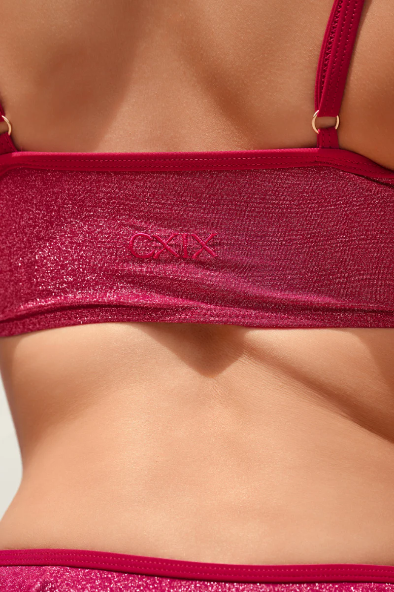 CXIX Aura Ruffle Top - Sangria Sparkle - Image 4
