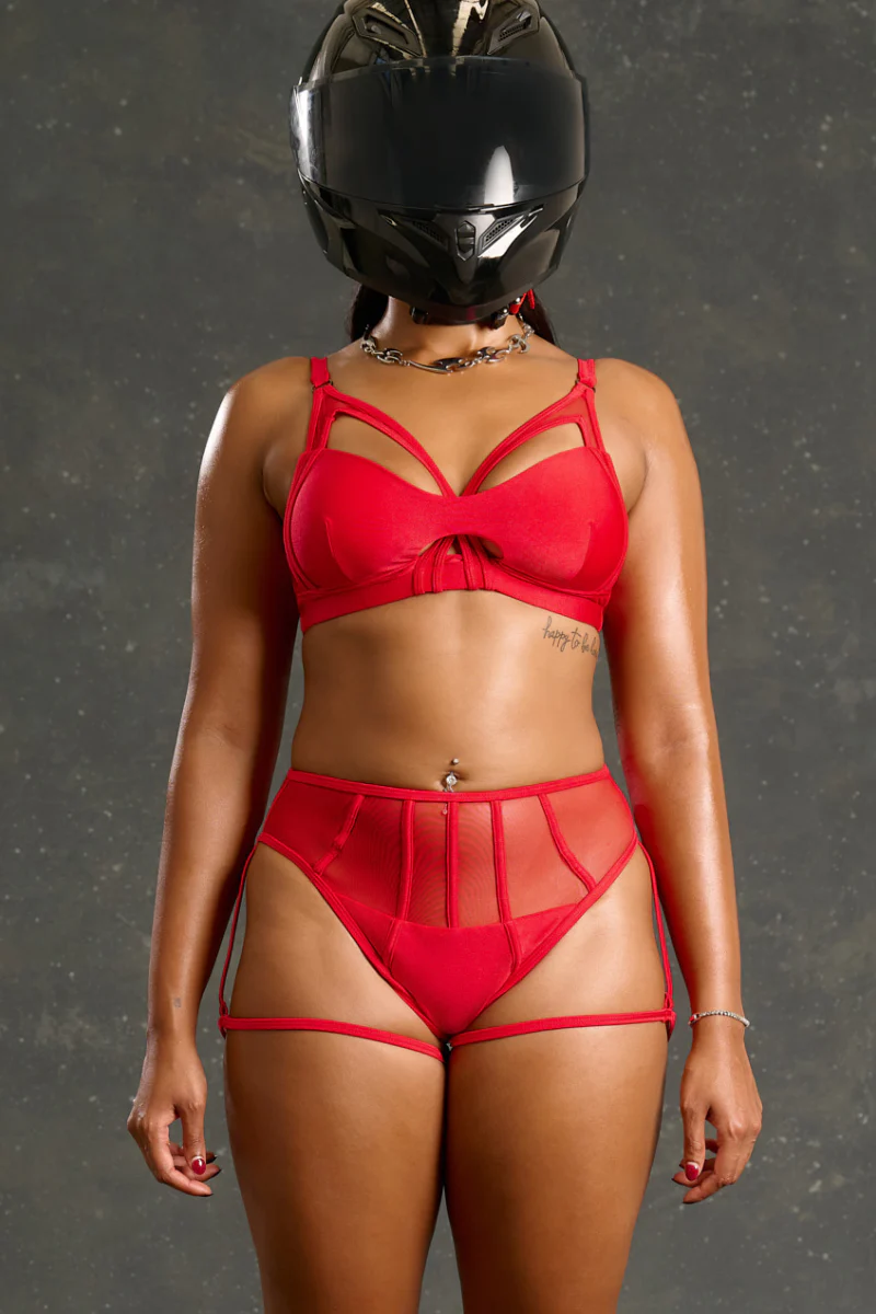 CXIX Axle High Waisted Garter Bottoms - Ferrari Red - Image 4
