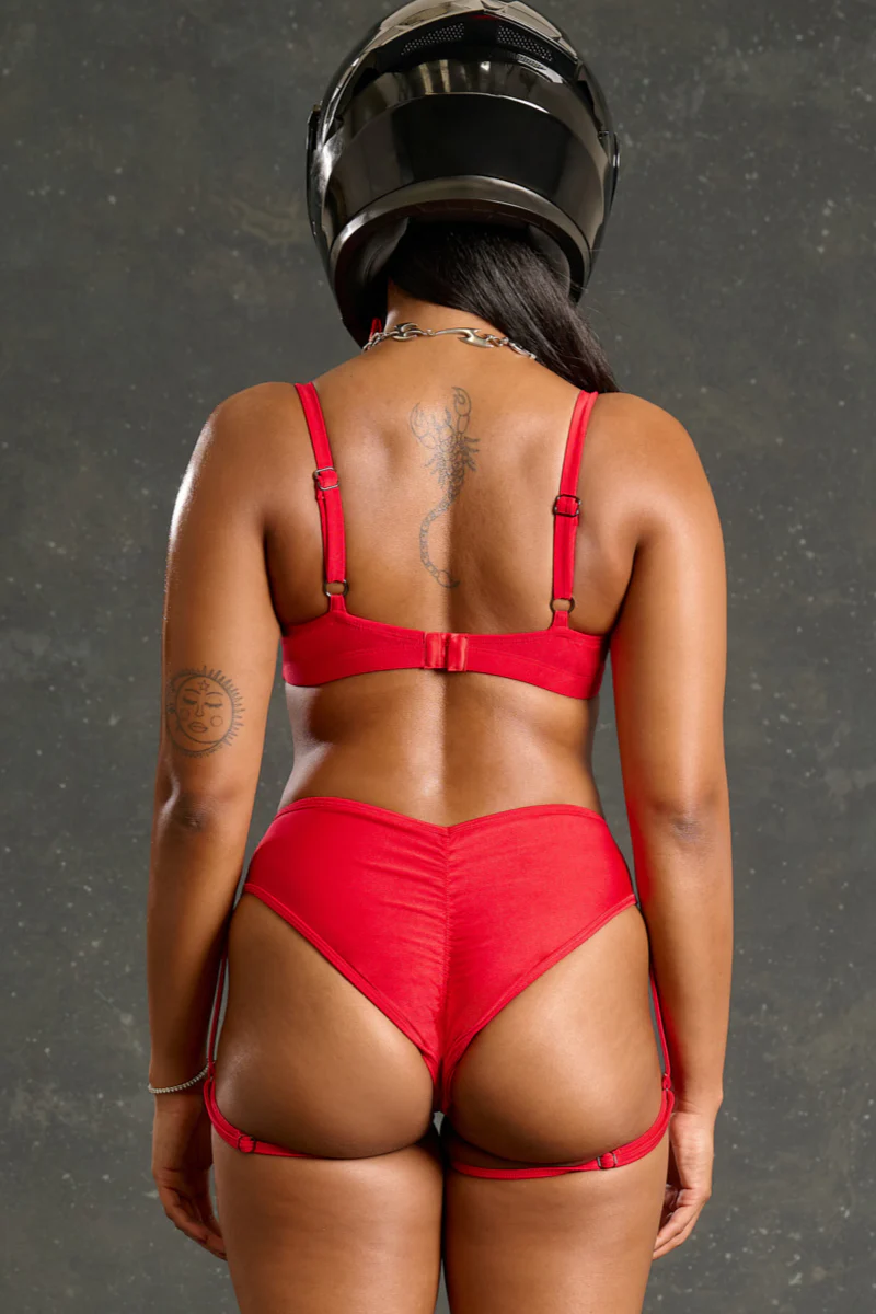 CXIX Axle High Waisted Garter Bottoms - Ferrari Red - Image 5