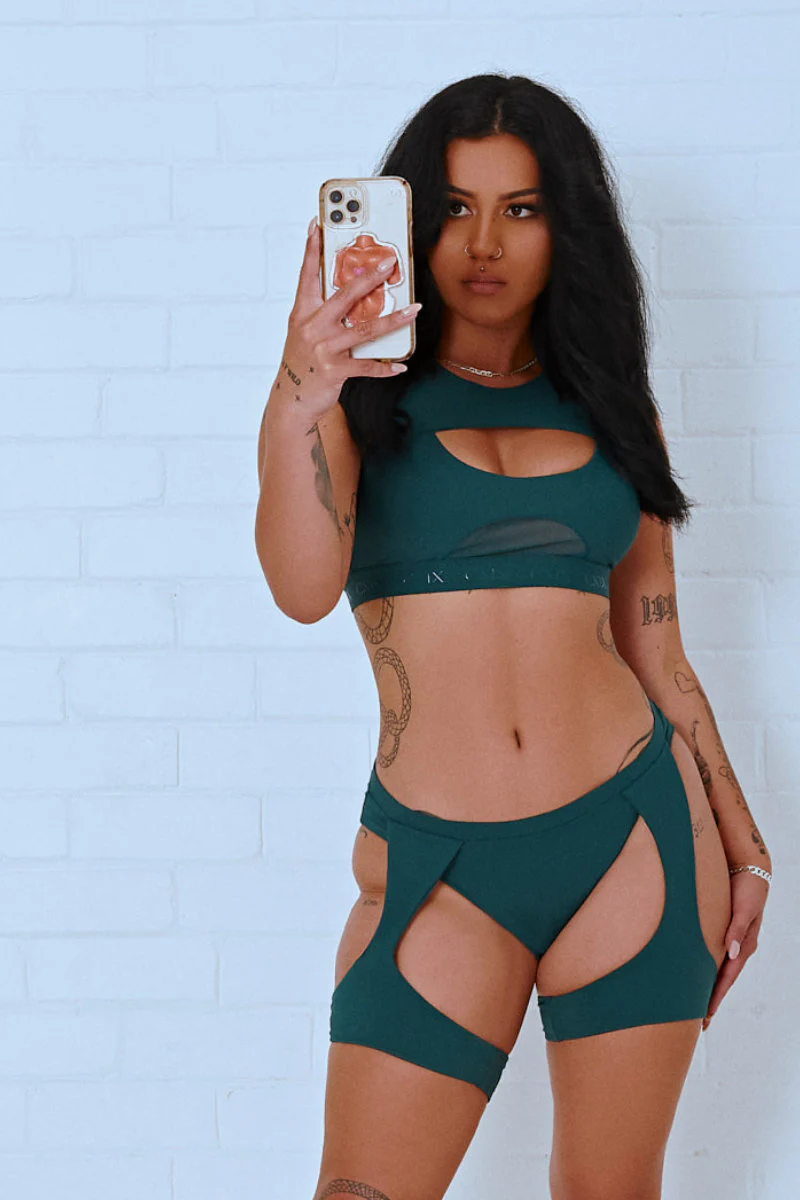 CXIX BaddieBabe Garter Bottoms - Teal - Image 5