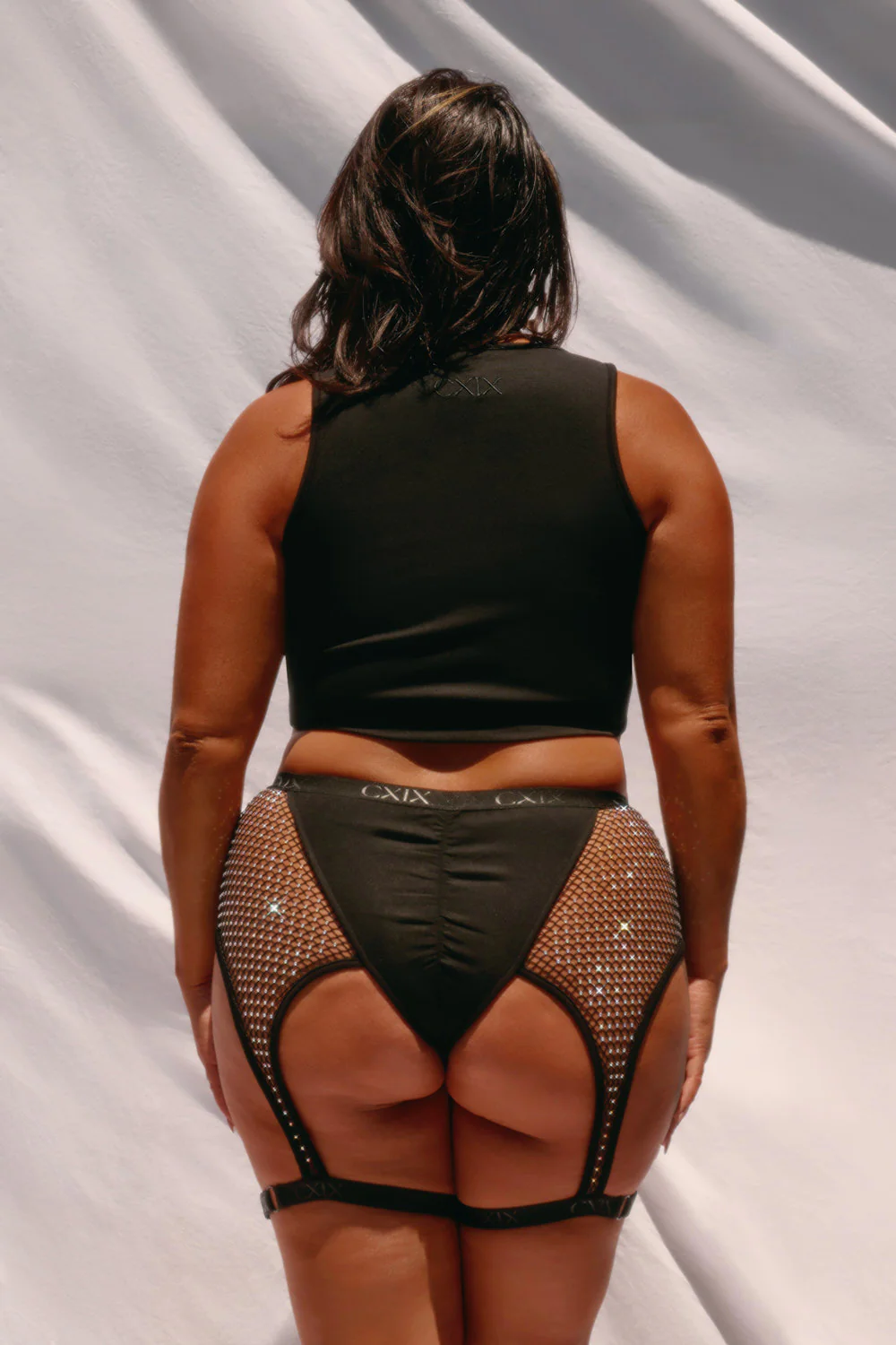 CXIX Bootyshake Bottoms Decade Edition - Black with Rainbow Rhinestones - Image 5