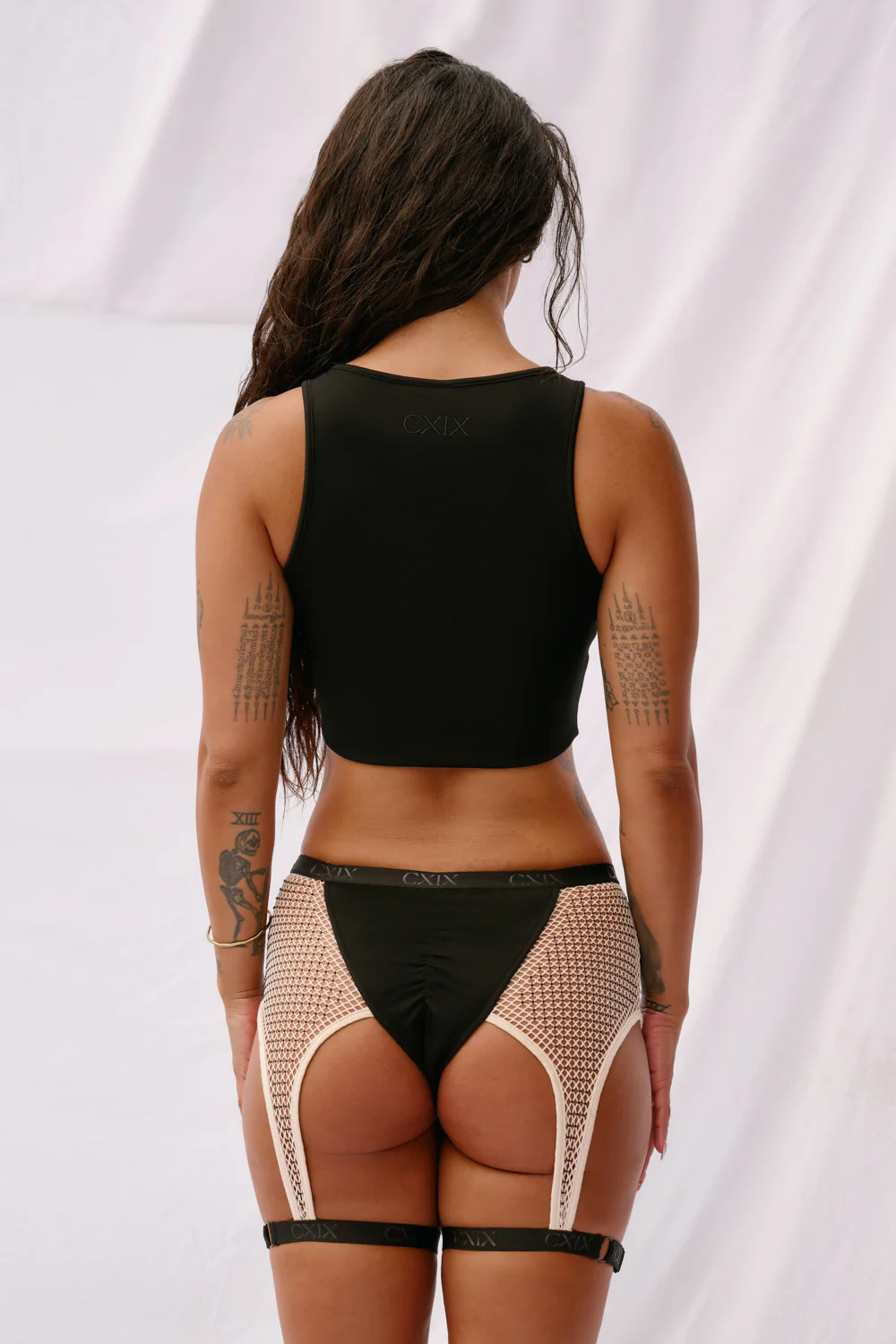 CXIX Bootyshake Bottoms Decade Edition - White with Silver Rhinestones - Image 2