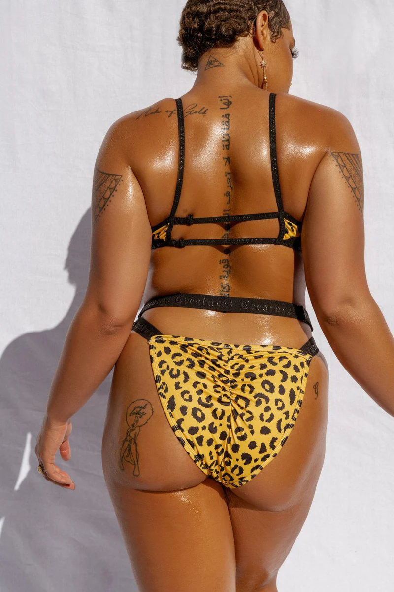 CXIX Buckle Up Bottoms - Yellow Leopard - Image 2