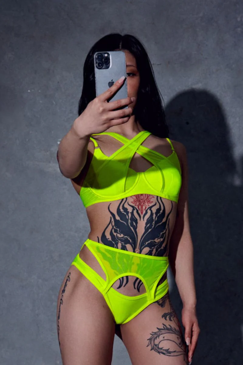 CXIX Classique Waspie Bottoms - Neon Yellow - Image 5