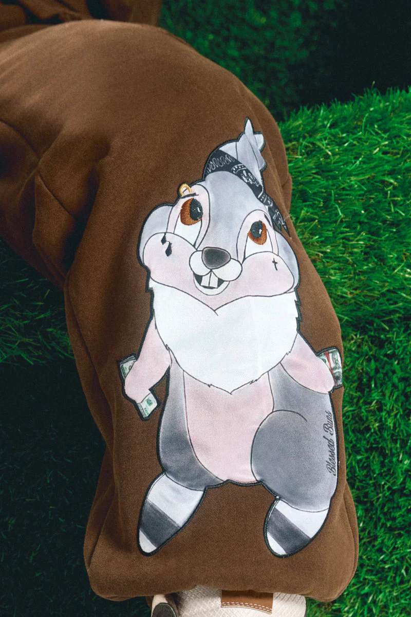 CXIX Creatures In The Club: Blessed Bunz Sweatpants - Chocolate - Image 3