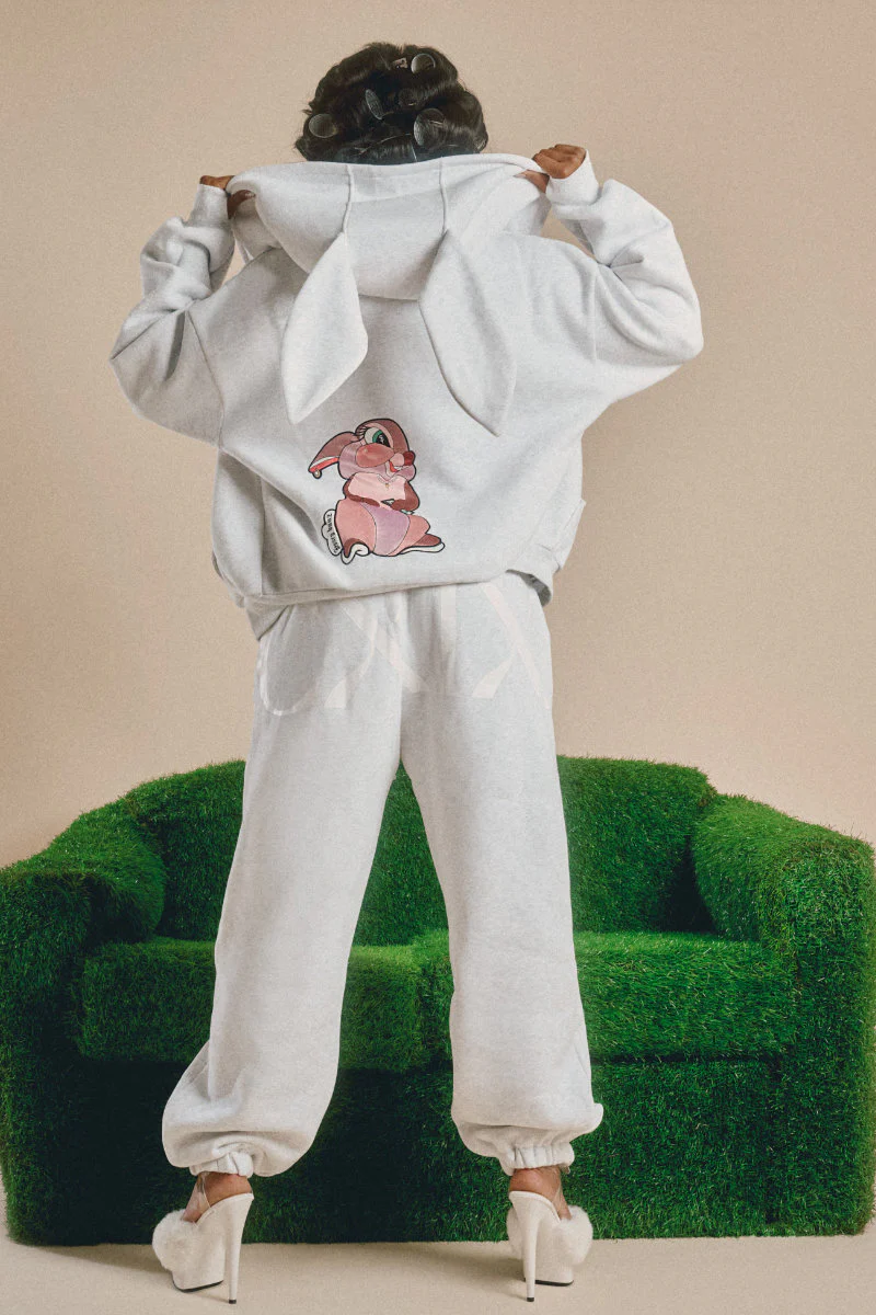 CXIX Creatures In The Club: Blessed Bunz Sweatpants - Mist Grey/White - Image 2