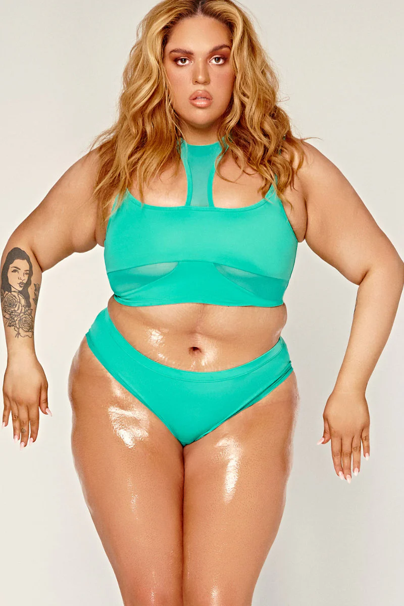 CXIX Dollhaus Choker Top - Aqua - Image 4