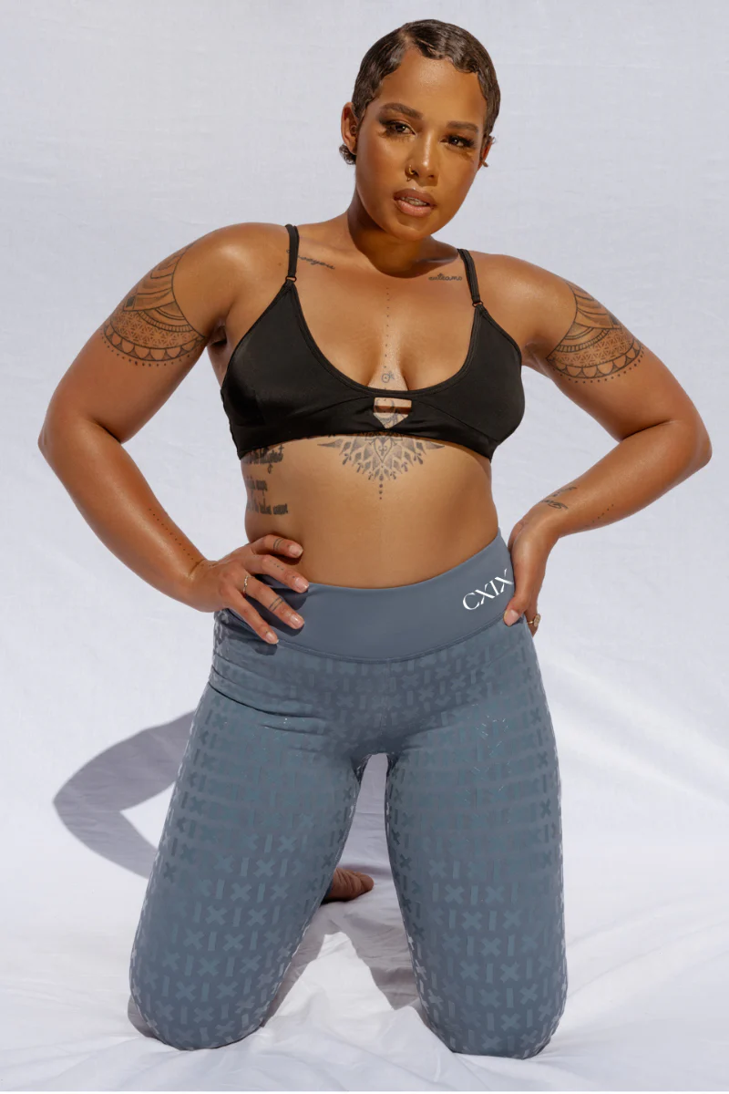 CXIX Gecko Grip Leggings - Blue Steel - Image 3