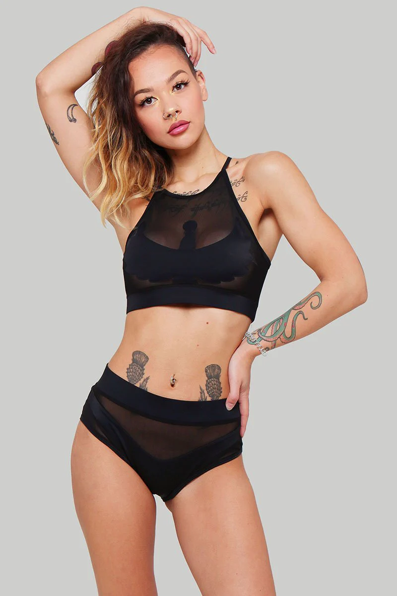 CXIX I S I S Goddess Bottoms - Black with Black Mesh - Image 3