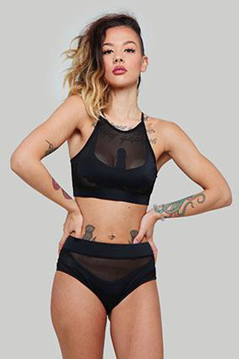 CXIX I S I S Goddess Bottoms - Black with Black Mesh - Image 5