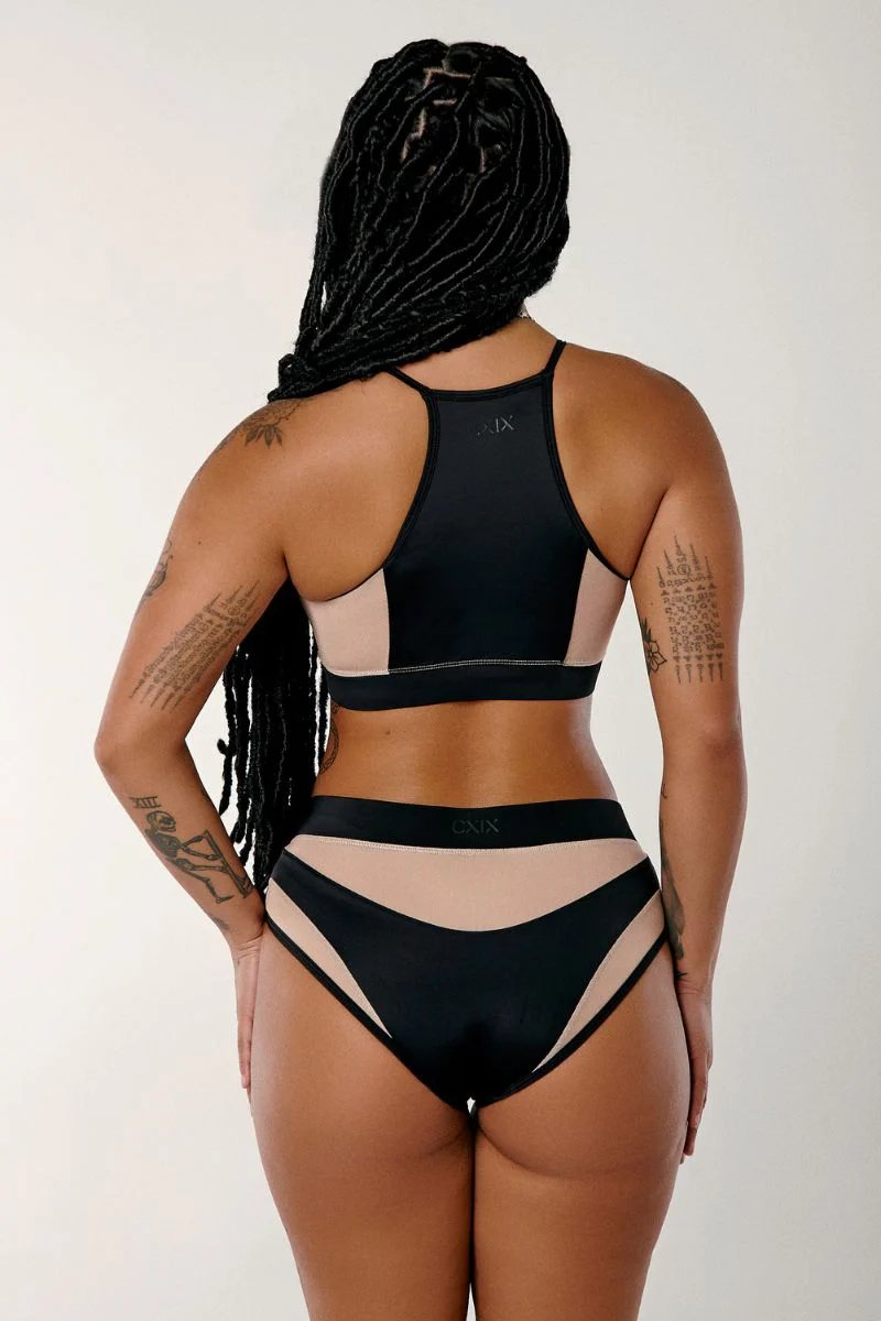 CXIX I S I S Goddess Bottoms - Black with Sand Mesh - Image 2