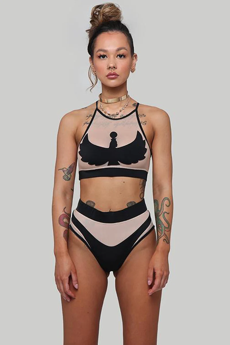 CXIX I S I S Goddess Bottoms - Black with Sand Mesh - Image 4
