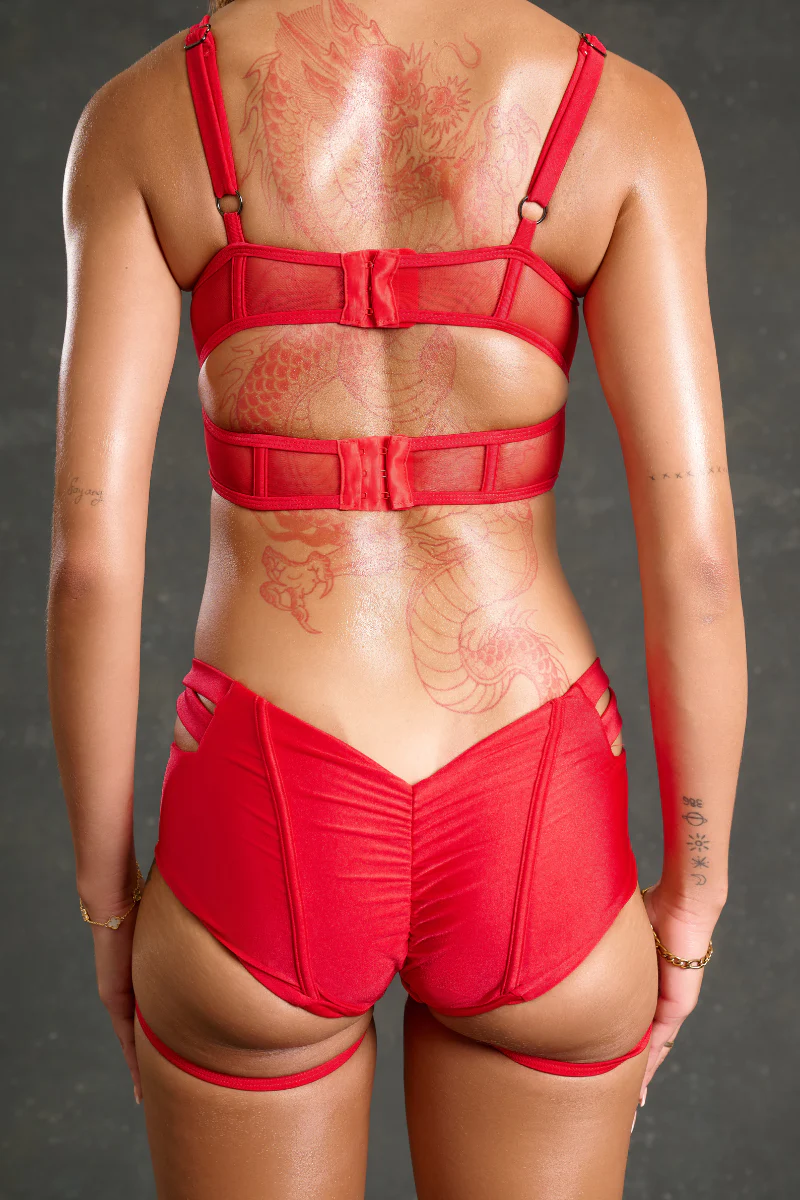CXIX Power Garter Top - Ferrari Red - Image 2