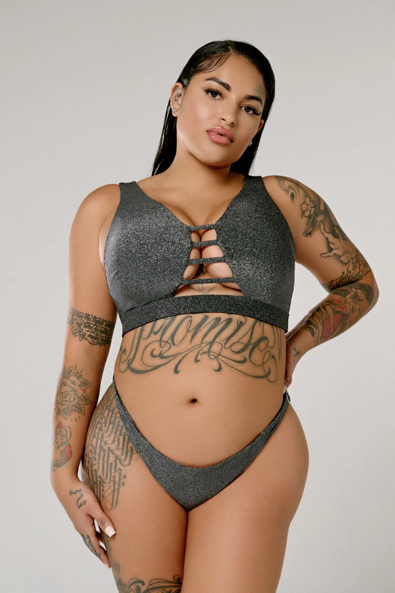 CXIX Vallonia Bottoms - Black with Silver Sparkle - Image 6