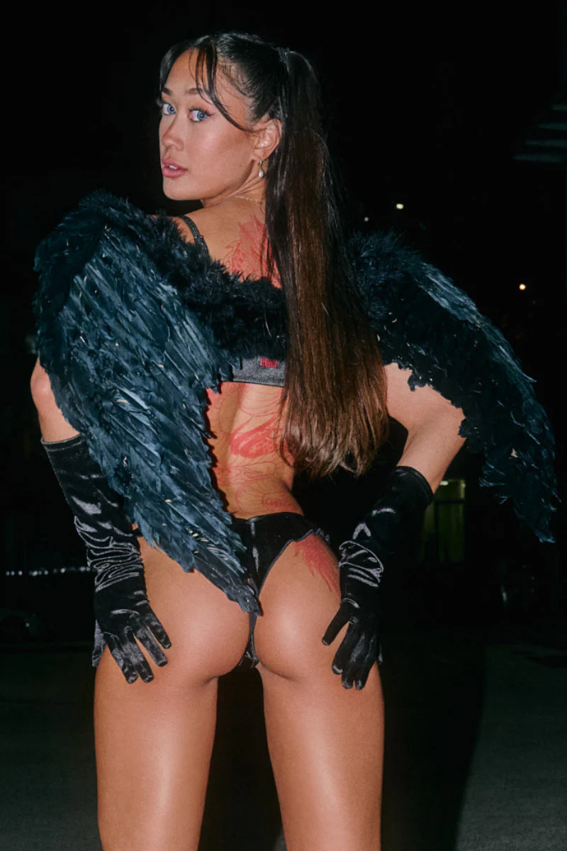 CXIX X HOAH Pillowtalk Cheeky Bottoms - Black Satin - Image 4
