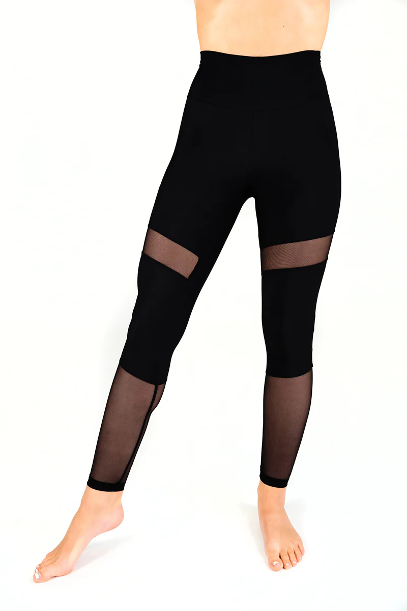 Dragonfly Barbara Leggings - Black Mesh - Image 3