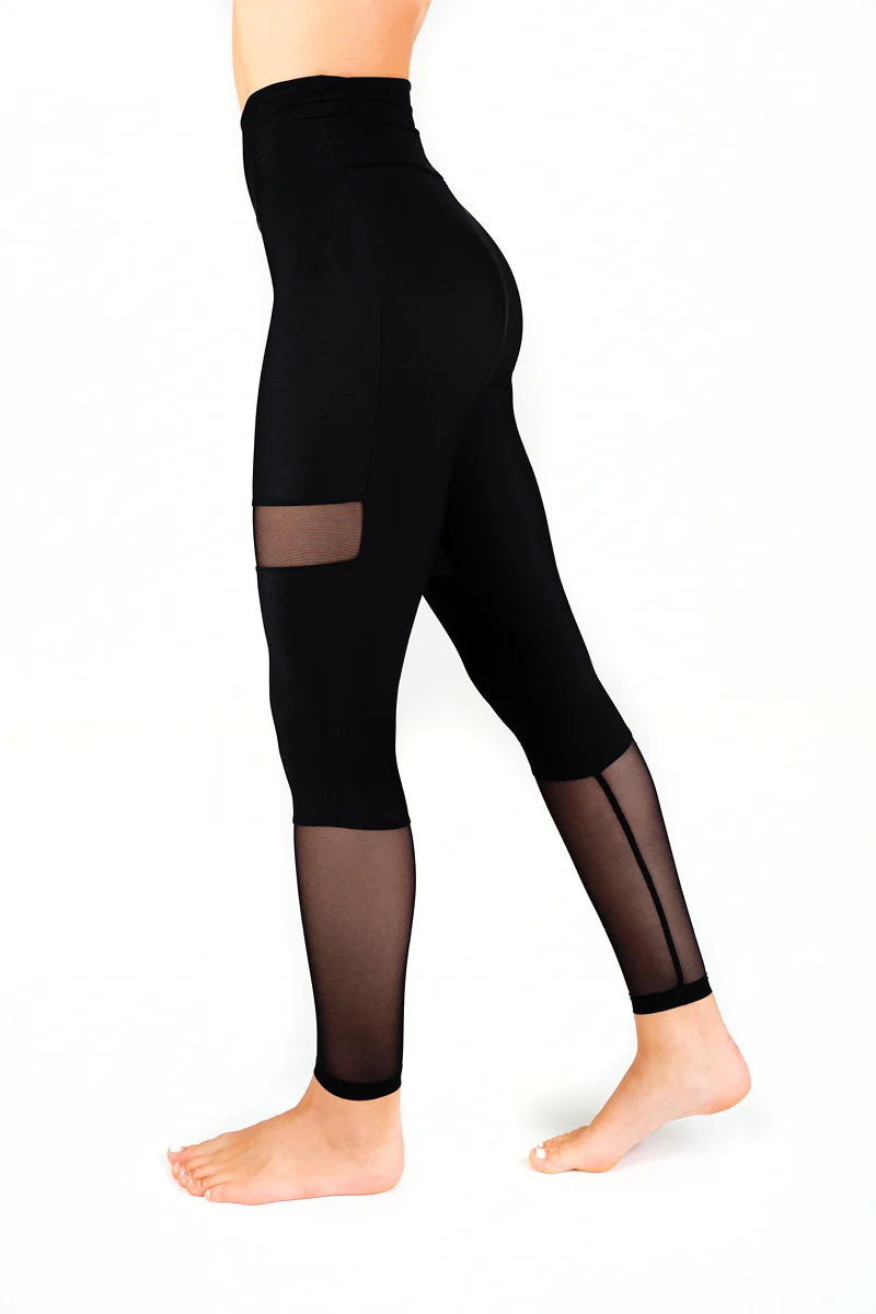 Dragonfly Barbara Leggings - Black Mesh - Image 4