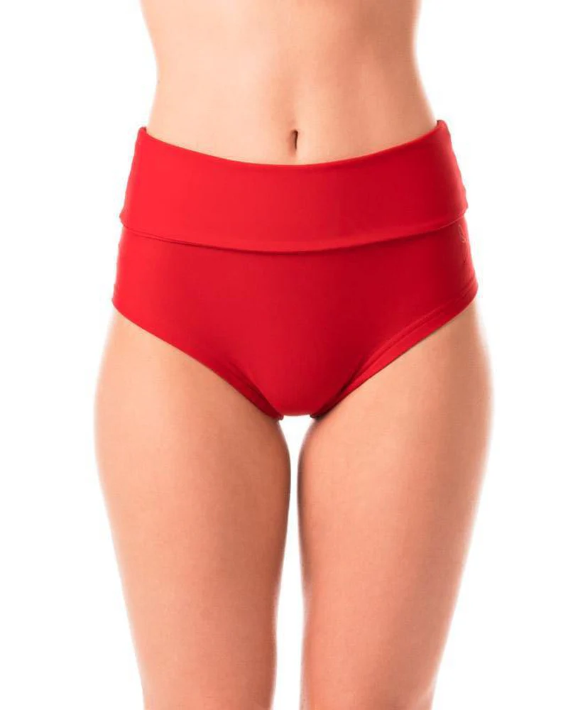 Dragonfly Betty High-Waisted Shorts - Red - Image 3