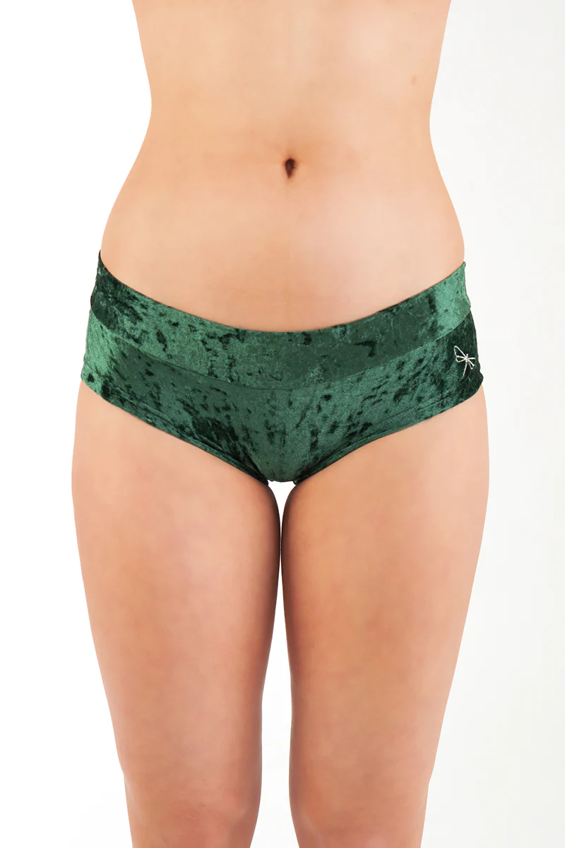 Dragonfly Hot Pants - Velvet Emerald - Image 6