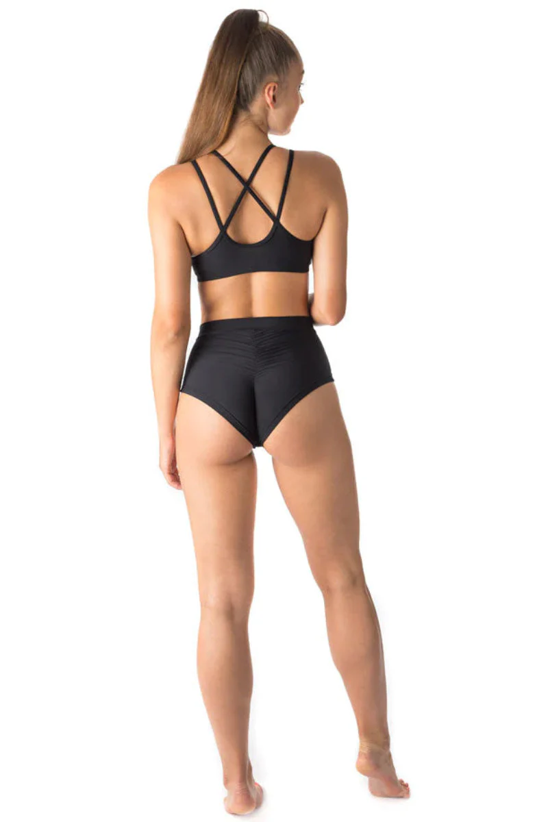 Dragonfly Lola High-Waisted Shorts - Black - Image 4
