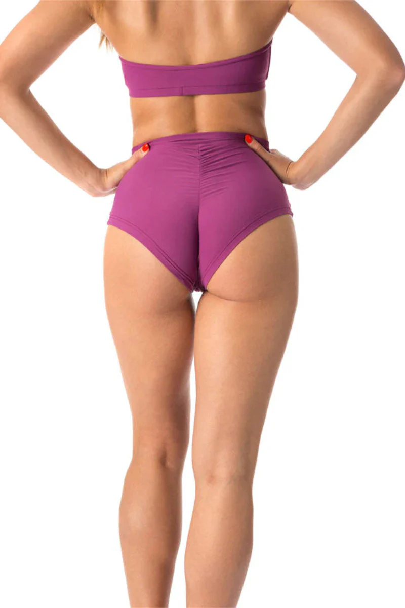 Dragonfly Lola High-Waisted Shorts - Ruby - Image 6