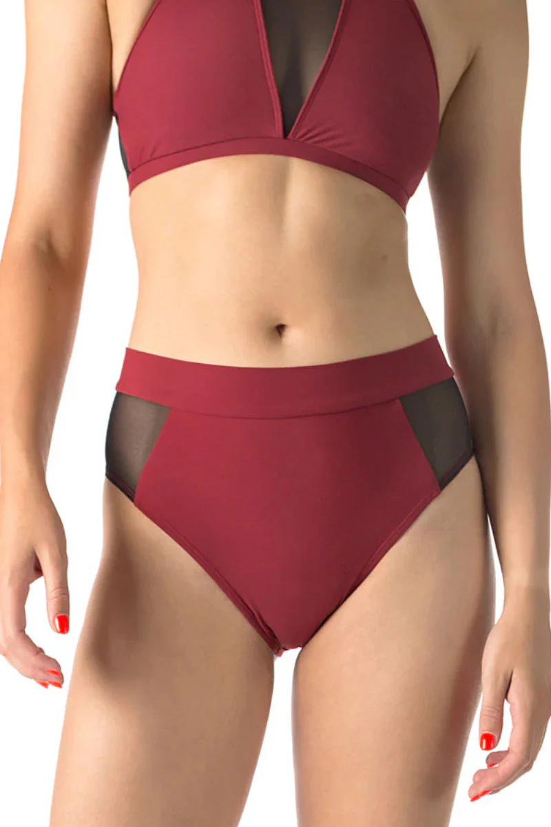 Dragonfly Molly Shorts - Burgundy Mesh - Image 4