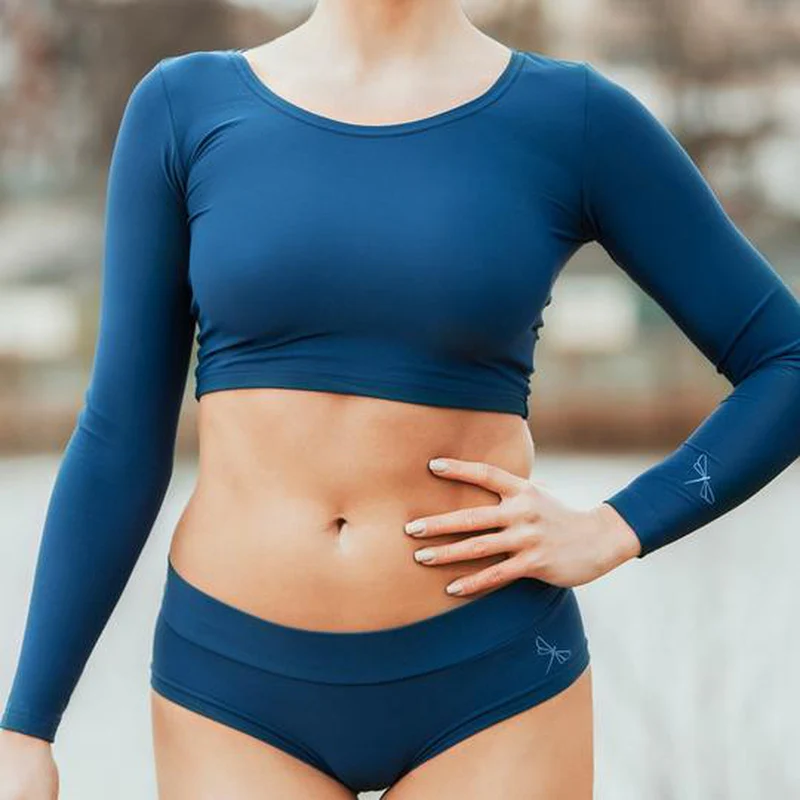 Dragonfly Pavi Crop Top - Petrol - Image 4