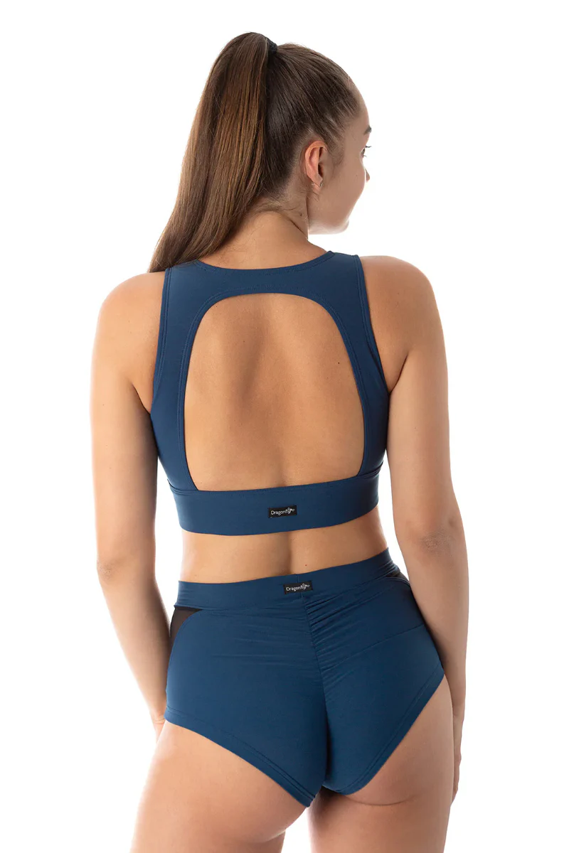 Dragonfly Rachel Sports Bra - Petrol Mesh - Image 2