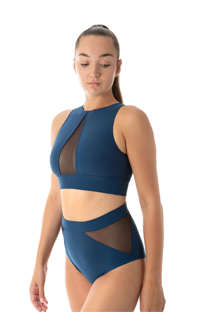 Dragonfly Rachel Sports Bra - Petrol Mesh - Image 3