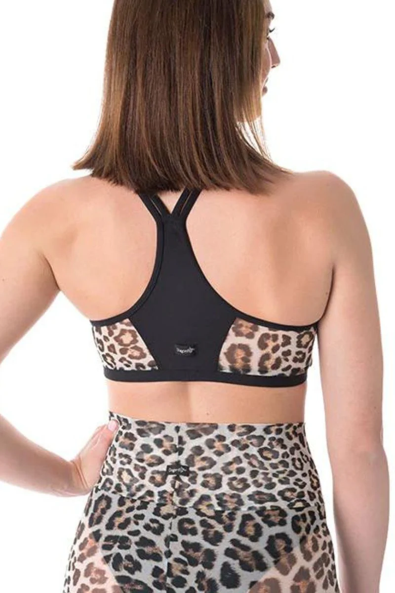 Dragonfly Victoria Sports Bra - Leopard Mesh - Image 2