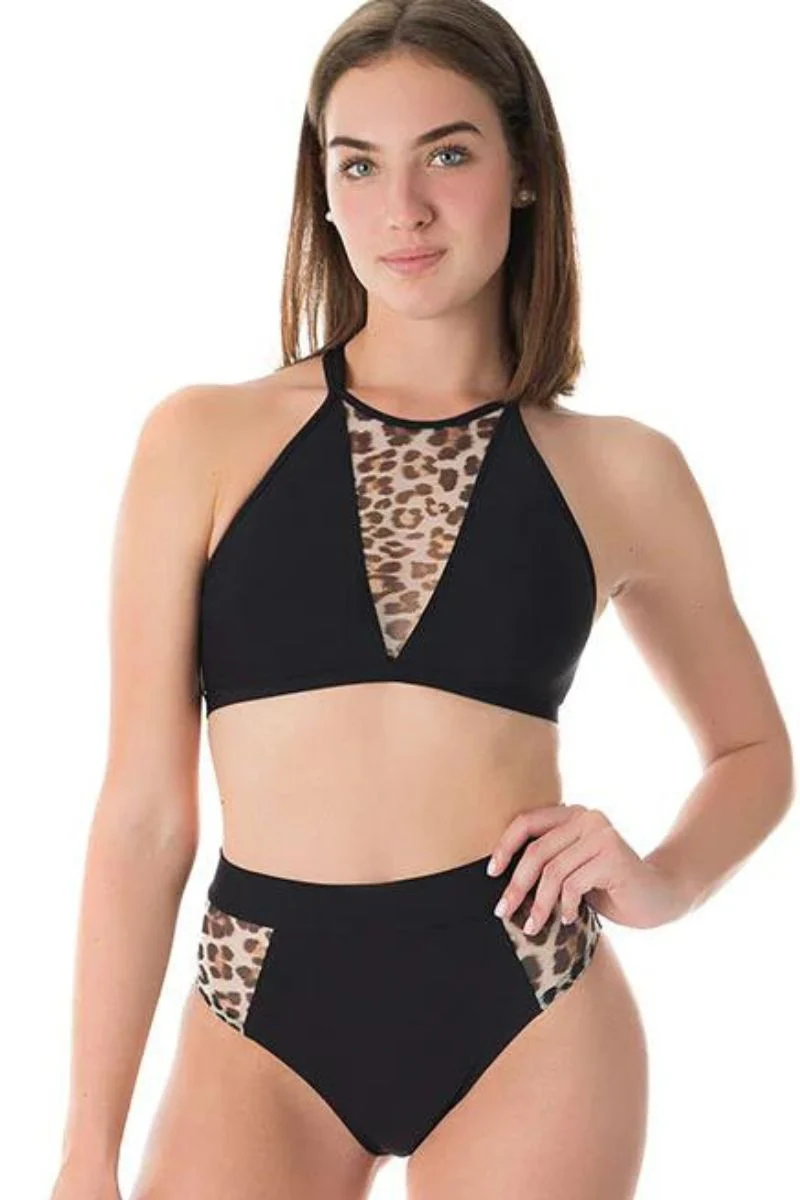 Dragonfly Victoria Sports Bra - Leopard Mesh - Image 5