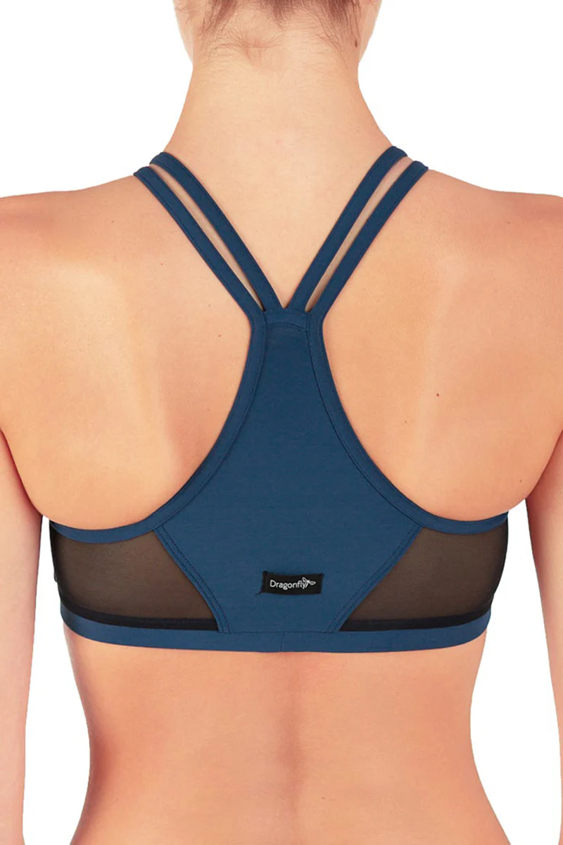 Dragonfly Victoria Sports Bra - Petrol Mesh - Image 4