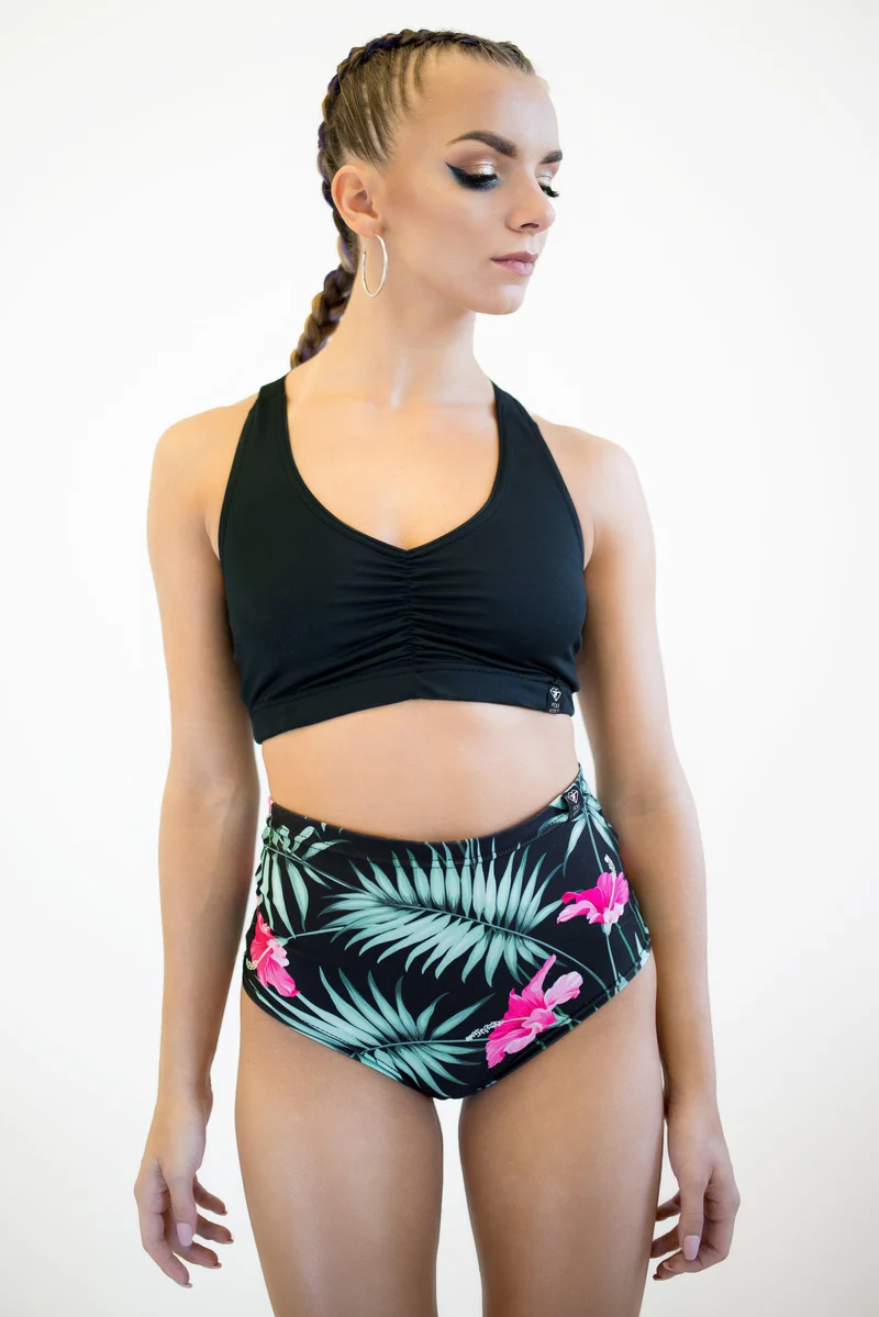 Pole Addict High Waisted Shorts - Exotic Flower - Image 5