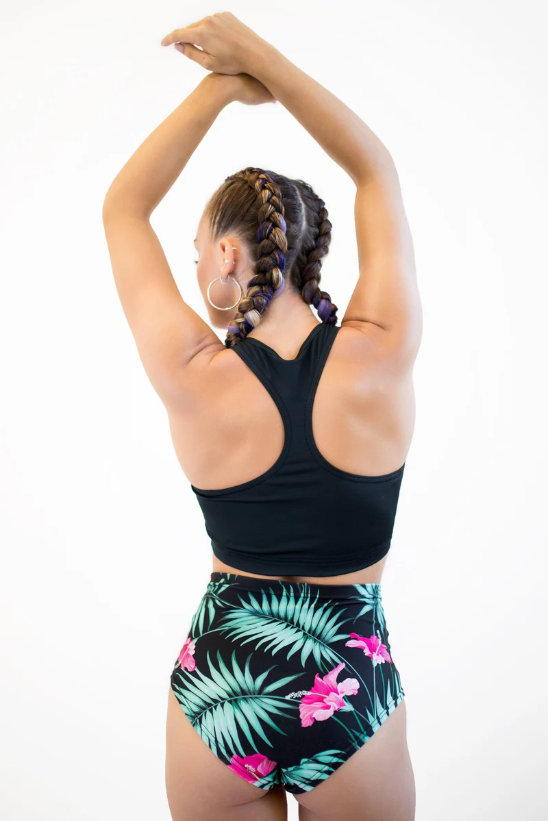 Pole Addict High Waisted Shorts - Exotic Flower - Image 6