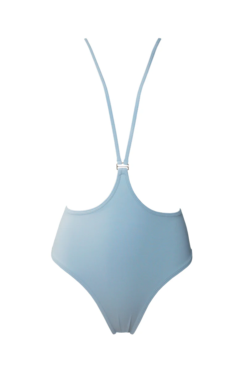 Hamade Activewear Neck Ring High Waisted Bottoms - Light Blue - Image 5