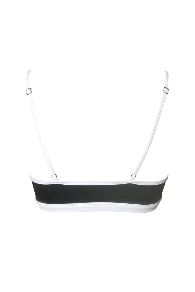 Hamade Activewear Strappy Top - Black/White Binding - Image 6