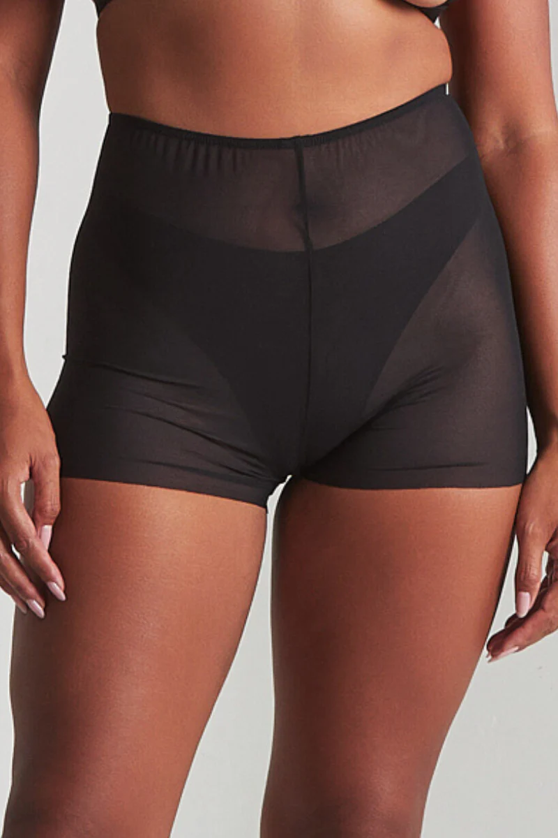 Harna Moire Shorts - Black Mesh - Image 3