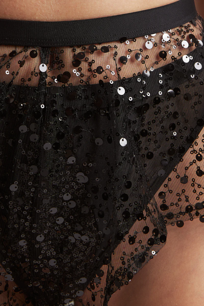 Harna Sparkling Flowy Shorts - Black - Image 4
