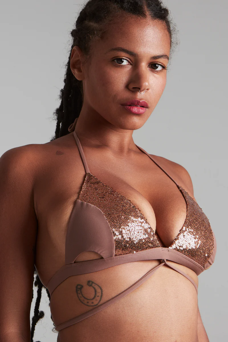 Harna Sparkling Top - Mocca/Bronze - Image 3