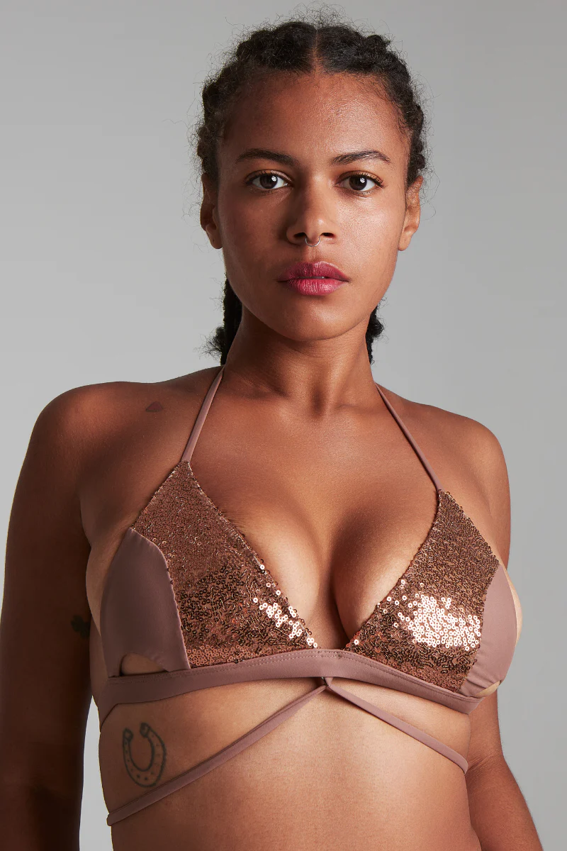 Harna Sparkling Top - Mocca/Bronze - Image 4