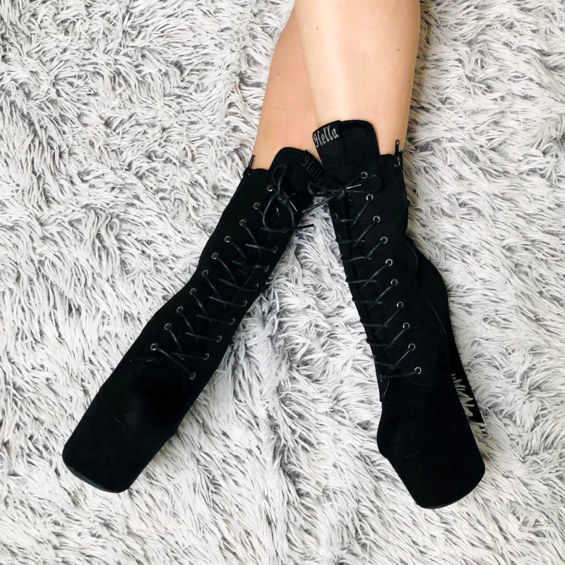 Hella Heels BabyDoll 7inch Boots - Black - Image 4