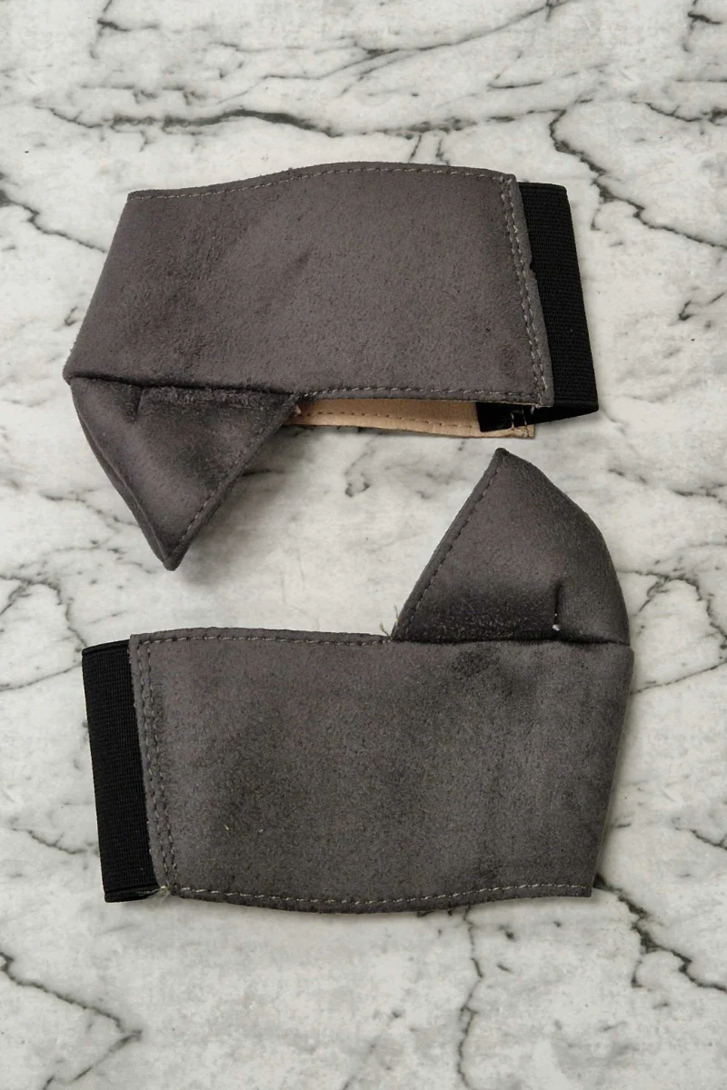 Hella Heels Classique 7Inch Boot Protector - Dark Grey Faux Suede