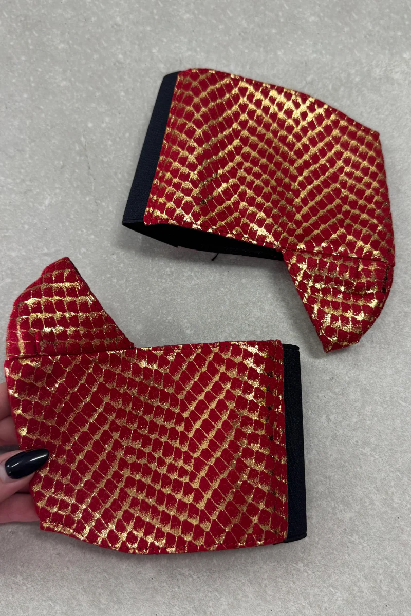 Hella Heels Classique 8inch Boot Protector - Khaleesi Red & Gold - Image 3