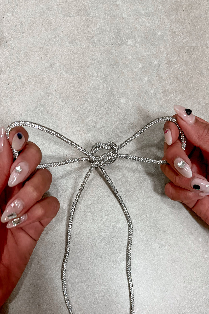 Hella Heels Diamonte Shoe Laces - Silver - Image 5