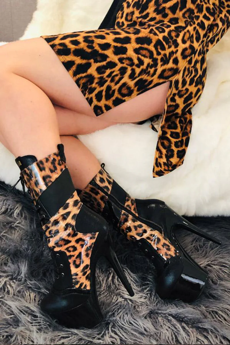 Hella Heels EmpireKicks 7inch Boots - Black (UK2/3 ONLY) - Image 2