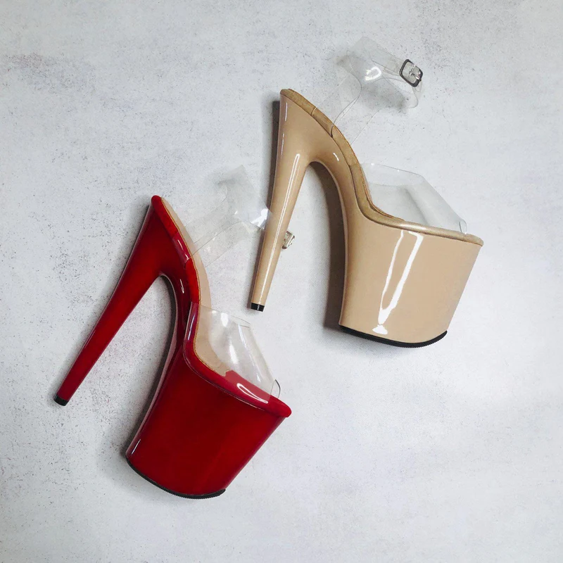 Hella Heels Gloss 8inch Classic Stilettos (New Fit) - Chilli - Image 5